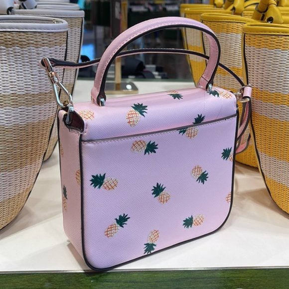 Kate Spade Staci Square Pineapple Crossbody Pink Multi - Picture 5 of 16